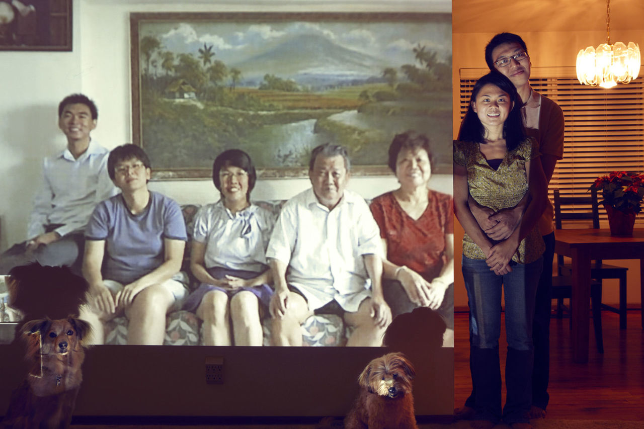 Retratos de família usando o Skype